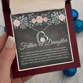 Father Daughter Necklace, Sentimental Jewelry Gift, Loving Keepsake for Daughter